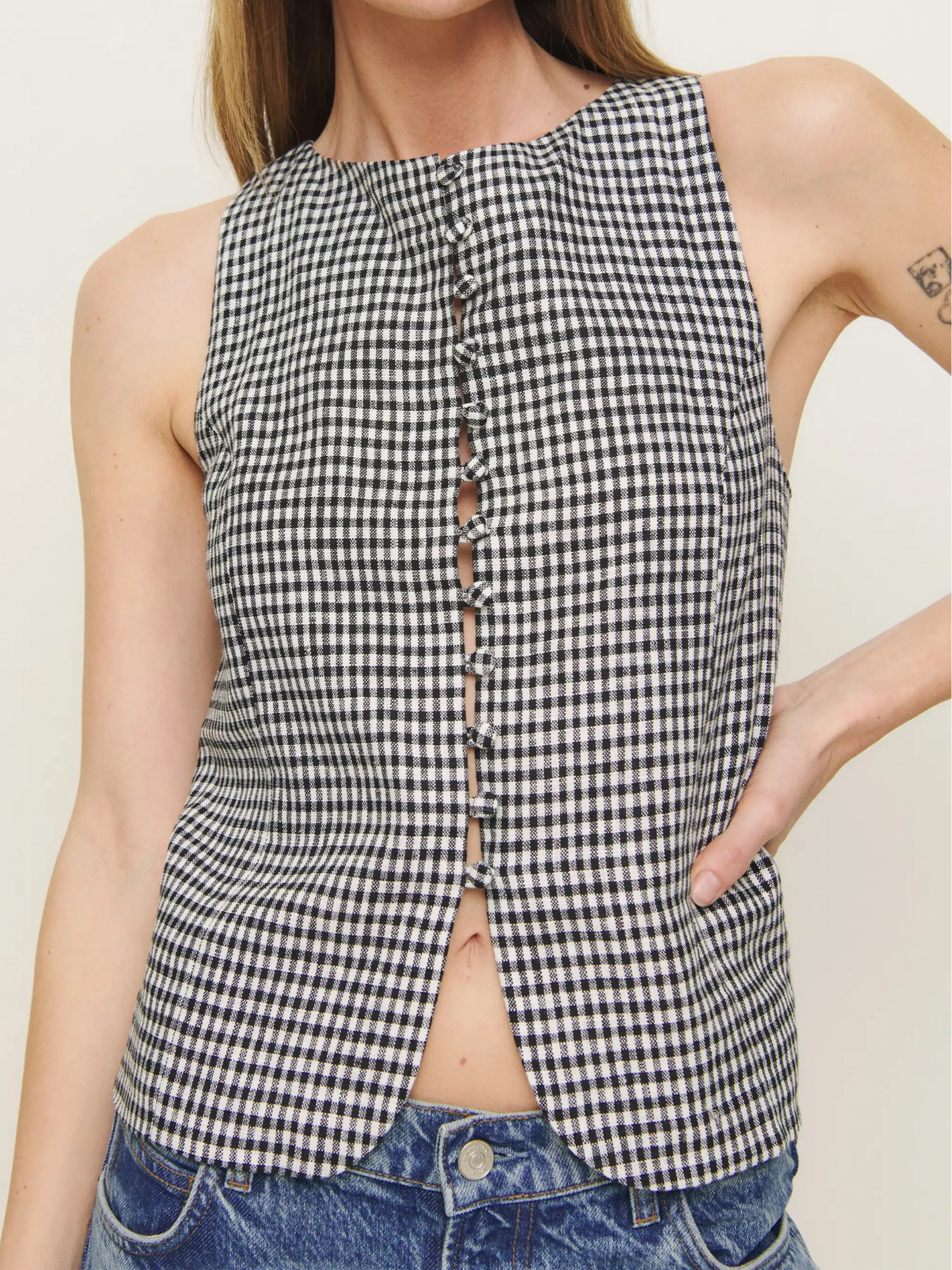 Sleeveless Linen Top